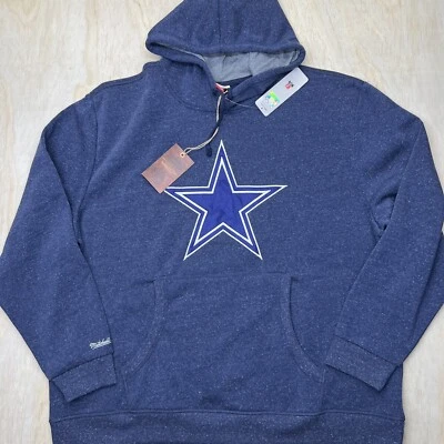 НОВАЯ флисовая толстовка с капюшоном Dallas Cowboys Mitchell Ness Snow Washed 3XL - Изображение 1 из 4