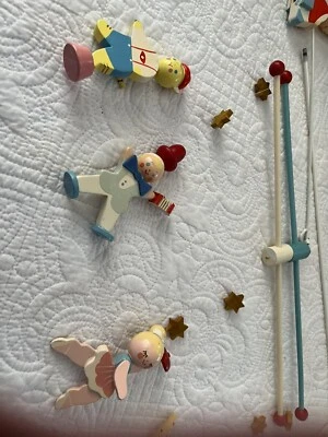 De colección Mediados de Siglo Bebé Guardería Circo Cuna Móvil IRMI Pintado a Mano con Caja y Etiqueta Foto 1 de 4