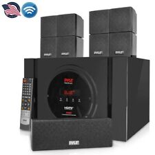Pyle Bluetooth 5.1 Channel Home Theater System-Surround Sound Speakers & A/V Amp