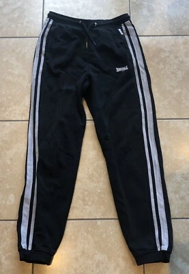 Lonsdale Boys Black Joggers With White Side Stripes 13 Years - Image 1 of 4