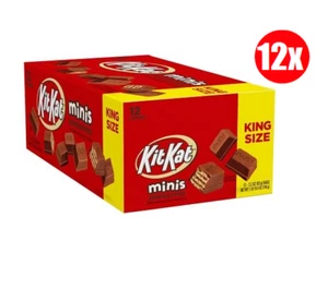KIT KAT Chocolate Candy Minis, King Size- 2.2oz, (Pack of 12) - Picture 1 of 2