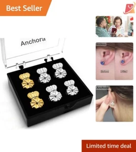 Earring Lifters Silver Stainless Steel Adjustable Secure for Heavy Earrings - Picture 1 of 9