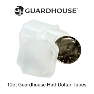 10ct Guardhouse Square Half Dollar Coin Tubes Each Holds 20 Coins - Picture 1 of 7