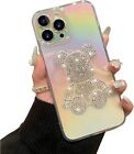 Glitter Case For Iphone 14 Pro Max 3d Cute Diamond Bear Bling Shiny Cover