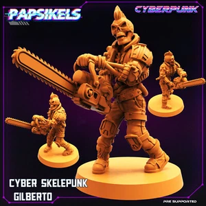 Skull Punk Gilberto | Papsikels | | RPG D&D Wargaming 3D Printed Mini - Picture 1 of 1