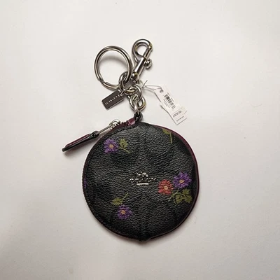 Bolsa circular nova com etiquetas Coach CM317 country floral assinatura baga profunda - Imagem 1 de 4