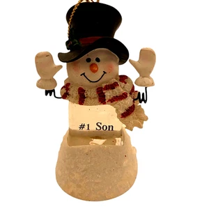#3845 Plastic snowman musical Christmas ornament 3.25 X 2.5 - Picture 1 of 6