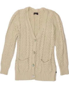 POLO RALPH LAUREN Womens Cardigan Sweater UK 10 Small White Cotton CA06 - Picture 1 of 4