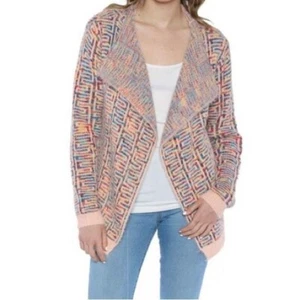 Papa Fashion Boho Pink Maze Design Open Cardigan Large - Bild 1 von 8