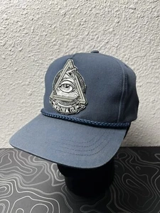 Acid Chem Co. Skate Snapback Hat Mens One Size Navy Blue Rope Streetwear Skate - Picture 1 of 6
