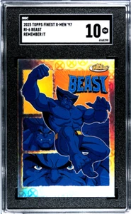 2025 Topps Finest X-Men '97 Beast #RI-6 Remember It SGC 10 - Picture 1 of 2