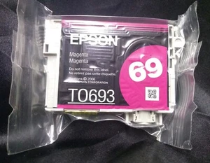 NEW Sealed No Box EPSON Magenta 69 Ink Cartridge T0693 Genuine - Picture 1 of 2