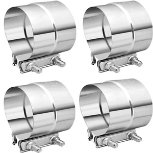 Acoplador de manga de abrazadera de escape de banda de junta a tope de acero inoxidable de 4 pulgadas T304 - Imagen 1 de 7