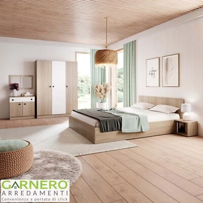 Camera da letto matrimoniale completa VIESTE rovere arredamento moderno design