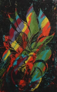 Vintage abstract pastel painting still life - Picture 1 of 12