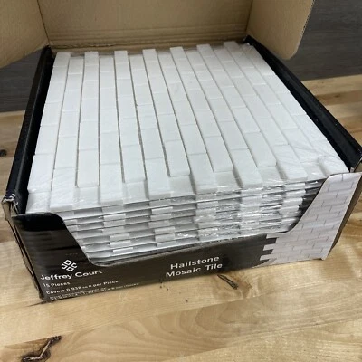 15 Pack Jeffery Court Hailstone Marble Mosaic Tile 11.5”x11.75” Brand New - Image 1 of 3