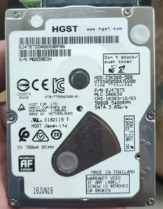 10 PACK HGST Z5K500 500GB, SATA 3, 2.5" Internal Hard Drive HTS545050A7E680 - Picture 1 of 2