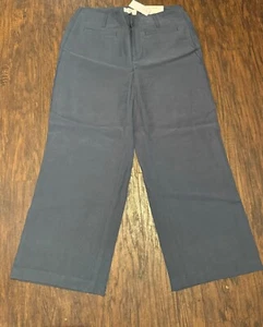 Ann Taylor Loft Slim Wide Leg Crop Pants Color Slate - Picture 1 of 4