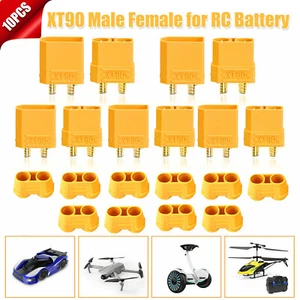 10pcs Amass XT90 Male Female Connector 4.5mm Bullet Plug Adapter for RC Battery - Picture 1 of 8