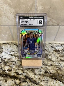 2021-22 Merlin Chrome UEFA Prophecy Fulfilled Lionel Messi CGC Gem Mint 10 - Picture 1 of 2