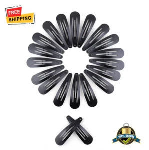 20pcs Solid Color Snap Hair Clips for Women & Girls, Easy Hair Styling Accessory - Picture 1 of 6