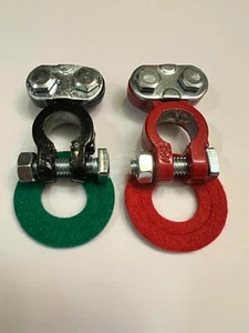 Negative & Positive Auto Battery Cable Terminal Top Post Connector For Cars New - Picture 1 of 7