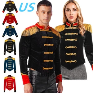 Men Women Circus Ringmaster Tailcoat Jacket Halloween Showman Cosplay Costume - Picture 1 of 77