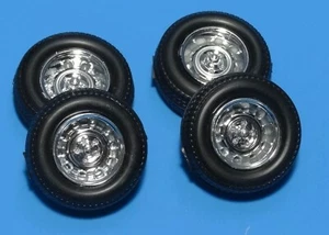 Revell 1970's Chrysler W21 Super bird Stock Chrome Rims & Tire Set 1/24 Scale - Picture 1 of 8