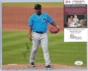 Miami Marlins Pitcher ~ Sixto Sanchez ~ Signed 8x10 Baseball Photo (JSA COA)
