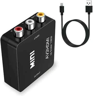 Adaptador HDMI Convertidor a AV 3 RCA CVBS HDMI Full HD 1080P 4k Video Audio TV - Imagen 1 de 4