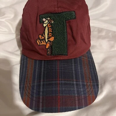 Boné chapéu elástico vintage Pooh Tigger ajuste elástico bordado xadrez Disney  - Imagem 1 de 4