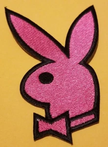Parche bordado Playboy Bunny envío a todo el mundo aprox. 2,5 x 3,5" - Imagen 1 de 2