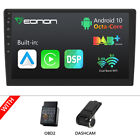 OBD+DVR+10.1" IPS Android 10 2DIN Car Dash Stereo GPS Tracker Bluetooth WiFi DSP