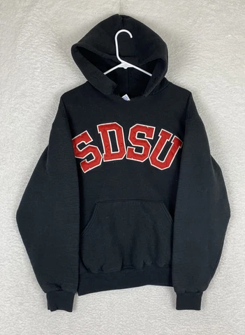 Vintage Russell Athletic SDSU San Diego State Aztecs Hoodie Sweatshirt Size M Cover