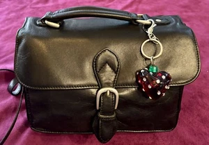 Wilsons Leather Black Leather cross body Top Handle Organizer Handbag Unisex - Picture 1 of 18