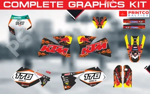 KTM SX EXC 65 85 125 250 300 450 2013-2025 complete graphics kit 21 mil - Picture 1 of 9