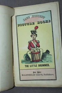 VERY RARE ANTIQUE Children's Book c1865 THE LITTLE DRUMMER Hand Colored Lot HH - Imagen 1 de 5