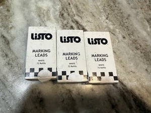 Vintage Listo Marking Leads White Box Of 72 X3 Item 162BWE Refills Made In USA - Picture 1 of 3