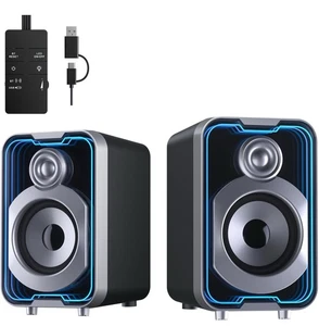 SOULION C40 Computer Speakers, Stereo Sound, 10 Watts Peak Power Bluetooth PC S - Afbeelding 1 van 6