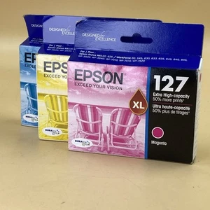 Epson 127 Color XL High Capacity Ink Yellow/cyan/magenta/best Before 2024 - Picture 1 of 9