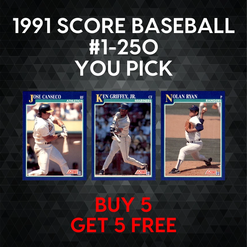 1991 Score Baseball #1-250 - YOU PICK - Complete Your Set - Image 1 of 1