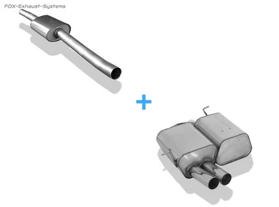 Sistema Completo de Cat BMW Serie 3 E46 316Ti Y 318Ti Compacto 2x76mm Redondo Afilado Foto 1 de 3