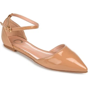 Journee Collection Womens Reba Taupe Pointed Toe Flats 6.5 Medium (B,M) 9920 - Picture 1 of 3