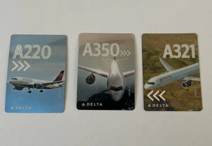 Delta Airline Trading Card Airbus A220 A321 A350 Lot - Picture 1 of 2