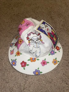 Vintage 1993 Lamb Chop & Friends Hat Size S - Floral Print Cap Hat Bow Tag - Picture 1 of 12