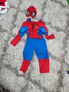 Kids SpiderMan Cosplay Costume Boys Outfit Jumpsuit Sz Exsmall 2to3 T - Picture 1 of 4