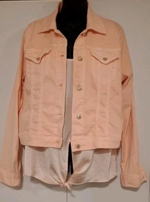 Chaqueta Denim Michael Kors Talla Grande Naranja + Camiseta sin Mangas Calvin Klein M ¡Lote de 2! Foto 1 de 4