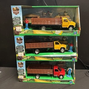 New Ray Country Life Truck Farm Animals Livestock Play Set Lot of 3 NEW - Picture 1 of 13
