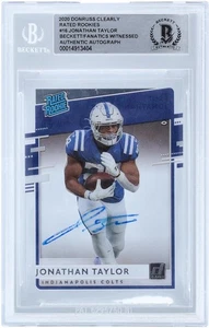 Jonathan Taylor Colts Signed 2020 Panini Chronicles Donruss #RR-JT BAS Rookie - Picture 1 of 3