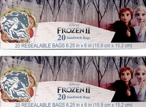 Disney Frozen 2 sacchetti per panini a tema 40 sacchetti per trattamenti per feste totali - Foto 1 di 1